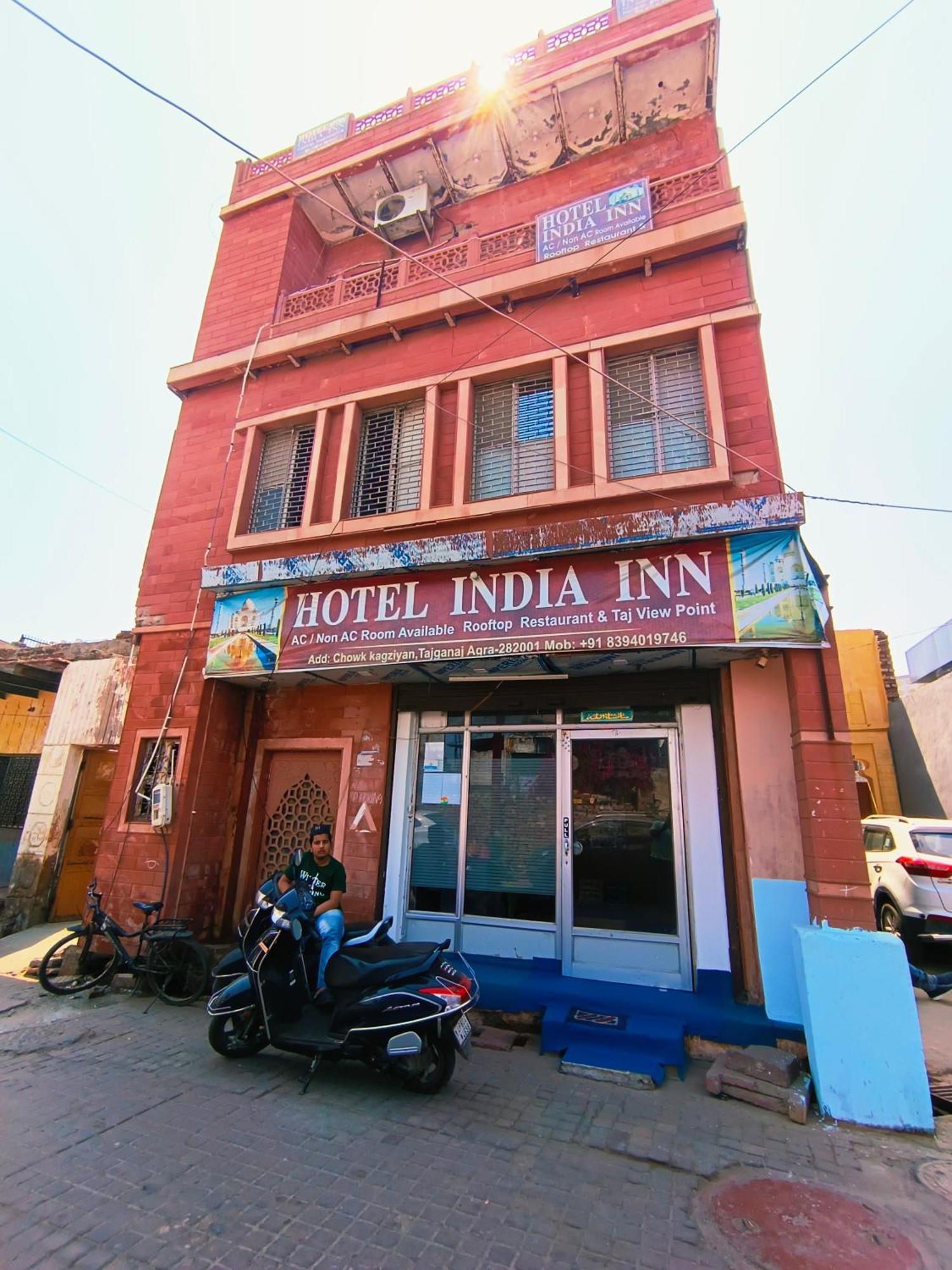 Hotel India Inn Walking Distance From Taj Mahal-- Rooftop Taj Mahal View Agra (Uttar Pradesh) Exterior foto
